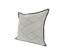 WEITINGKKK Fodere per cuscini, Copricuscini quadrati con motivo a croce in bianco e nero, 45x45 cm, con o senza imbottitura(45x45cm Without inner)