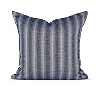 WEITINGKKK Fodere per cuscini, Federe for cuscini con motivo geometrico bianco blu navy con imbottitura for la casa 45x45 cm(45X45cm with inner)