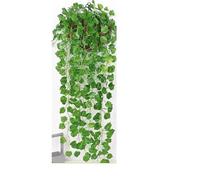 WEITINGKKK Ghirlanda artificiale con rampicante finto, Pianta artificiale a forma di foglia, multicolore, da 95 cm, da appendere alla parete, for giardino nuziale(Grape Leaf,2pcs)