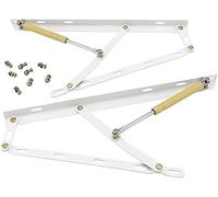 WEITINGKKK Kit di Sollevamento di archiviazione, 2 Pezzi meccanismo di Sollevamento Idraulico del Letto Pneumatico Nero/Bianco Molla a Gas for Divano Letto Contenitore salvaspazio(White,150cm/4.9ft)
