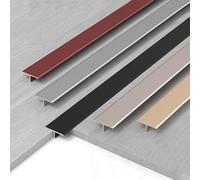 WEITINGKKK Listello di transizione per pavimenti, Soglia in alluminio autoadesiva modanatura a T striscia for bordi di transizione for pavimenti multicolore, dimensioni multiple(Red,4cm)