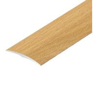 WEITINGKKK Listello di transizione per pavimenti, Striscia di transizione in metallo for pavimenti, piastrelle, porte, pareti multicolore 90-130 cm(Natural,L90cm/2.95ft)