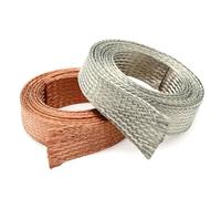 WEITINGKKK Manicotto per la gestione dei cavi, Guaina di gestione cavi in rame intrecciato espandibile schermata 2 mm-28 mm 1 m/5 m multicolore(Pure Copper,25MM-1 METER)