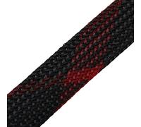 WEITINGKKK Manicotto per la gestione dei cavi, Guaina espandibile for la gestione dei cavi 2 mm-40 mm multicolore(Black Red Cross,10MM-1 METERS)