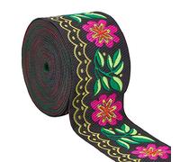 WEITINGKKK Nastro jacquard di rifinitura, Nastro Jacquard for Cucito, Passamanerie Decorative, 7 m x 50 mm, Multicolore