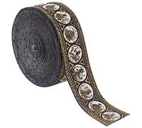 WEITINGKKK Nastro jacquard di rifinitura, Passamaneria vintage in jacquard for cucire, decorativa in poliestere, larghezza 25 mm, 10 metri