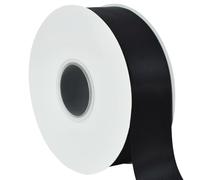 WEITINGKKK Nastro jacquard di rifinitura, Passamaneria vintage in jacquard, tinta unita, for cucire, multicolore, 2 pollici x 50 iarde(Black)