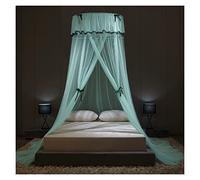 WEITINGKKK Nastro jacquard di rifinitura, Zanzariera a cupola for letto da 1,2 a 1,8 m multicolore(Green)