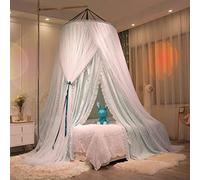 WEITINGKKK Nastro jacquard di rifinitura, Zanzariera for letto a baldacchino, tenda a cupola, ombreggiante, for pavimento e soffitto, doppia o singola, multicolore(E,Flood tent+curtain)