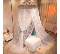 WEITINGKKK Nastro jacquard di rifinitura, Zanzariera for letto a baldacchino, tenda a cupola, ombreggiante, for pavimento e soffitto, doppia o singola, multicolore(D,Flood tent+curtain)