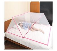 WEITINGKKK Nastro jacquard di rifinitura, Zanzariera pieghevole senza fondo for letto, divano, campeggio, multicolore, diverse misure(Pink,100 * 190 * 80cm)