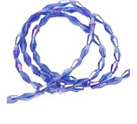 WEITINGKKK Perline bicono in Cristallo, Confezione da 116-160 Perline biconiche sfaccettate for creazione di Gioielli in Vetro Multicolore Varie Dimensioni(Dark Blue,4X12mm About 116PCS)