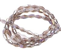 WEITINGKKK Perline bicono in Cristallo, Confezione da 116-160 Perline biconiche sfaccettate for creazione di Gioielli in Vetro Multicolore Varie Dimensioni(Ash,4X12mm About 116PCS)