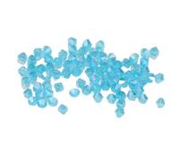 WEITINGKKK Perline bicono in Cristallo, Confezione da 200 Perline bicono sfaccettate in Cristallo Multicolore 4 mm for la creazione di Gioielli Fai Te(Aquamarine Ab)