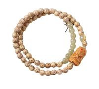 WEITINGKKK Perline Bodhi Bracciale Collana di Perline, Gioielli rosari da Uomo e da Donna, Perline di radice Naturale, Bracciale Bodhi, Gioielli Fatti a Mano con Corda