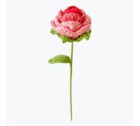 WEITINGKKK Piante all'uncinetto, Bouquet di fiori artificiali fatti a mano all'uncinetto con rose, for la decorazione della casa for matrimoni