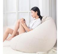 WEITINGKKK poltrona di fagioli, Contenitore for animali di peluche (senza imbottitura) Coprisedie a sacco extra morbidi Coprisedie a sacco in cotone e lino senza imbottitura(Khaki,XL)