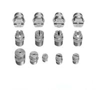 WEITINGKKK Punta dell'ugello, Ugello a ventaglio in Acciaio Inossidabile con Angoli Multipli, 1/8 di Pollice, 1/4 di Pollice, Confezione da 5(1/4 External Thread 12.5mm (Bore Diameter 2.0mm),65°)