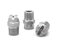 WEITINGKKK Punta dell'ugello, Ugello a ventaglio in Acciaio Inossidabile, Filettatura Esterna da 1/8 a 1/4, Angoli Multipli, Confezione da 5(1/4 External Thread 12.5mm (Bore Diameter 2.8mm),65°)