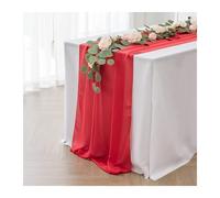 WEITINGKKK Runner da tavolo in tela di formaggio, Tovaglia in garza confezione da 2 multicolore 70x300cm(Red)