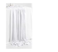 WEITINGKKK Runner da tavolo in tela di formaggio, Tovaglia in garza confezione da 2 multicolore 80x(300-400) cm(White,80X300CM)