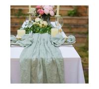 WEITINGKKK Runner da tavolo in tela di formaggio, Tovaglia in garza, confezione da 3, multicolore, diverse misure(Light Green,70X300cm)