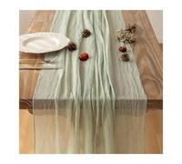 WEITINGKKK Runner da tavolo in tela di formaggio, Tovaglia in garza, confezione da 3, multicolore(Light Green)