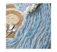 WEITINGKKK Runner da tavolo in tela di formaggio, Tovaglia in garza confezione da 3 pezzi in poliestere 90x180cm multicolore(Blue)