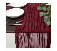 WEITINGKKK Runner da tavolo in tela di formaggio, Tovaglia in garza confezione da 3 pezzi in poliestere 90x180cm multicolore(Brown)