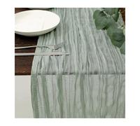 WEITINGKKK Runner da tavolo in tela di formaggio, Tovaglia in garza confezione da 3 pezzi in poliestere 90x180cm multicolore(Green)