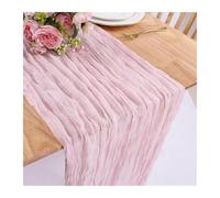 WEITINGKKK Runner da tavolo in tela di formaggio, Tovaglia in garza confezione da 3 pezzi in poliestere 90x180cm multicolore(Pink)
