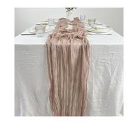 WEITINGKKK Runner da tavolo in tela di formaggio, Tovaglia in garza, confezione da 4, misure multiple, multicolore, in poliestere(Camel,90X340cm)