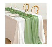 WEITINGKKK Runner da tavolo in tela di formaggio, Tovaglia in garza di poliestere, confezione da 3, multicolore, 72x180 cm(Light Green)