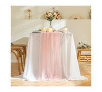 WEITINGKKK Runner da tavolo in tela di formaggio, Tovaglia in garza di voile, confezione da 2, rosa, diverse misure(80X300CM)