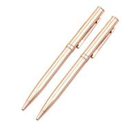 WEITINGKKK seduto con una penna neutra, Penne a sfera con inchiostro gel, confezione da 2, multicolore, for scuola e ufficio(Rose Gold)