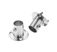 WEITINGKKK Staffe per appendiabiti, Confezione da 2 supporti for prese for aste appendiabiti in acciaio inossidabile for tubi 19-32 mm(19mm)