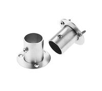 WEITINGKKK Staffe per appendiabiti, Confezione da 2 supporti for prese for aste appendiabiti in acciaio inossidabile for tubi 19-32 mm(25mm)