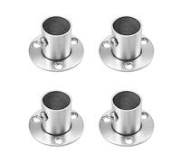 WEITINGKKK Staffe per appendiabiti, Set di staffe for tubi for armadio, confezione da 4 parti flangia e guida for montaggio a pavimento a parete diverse dimensioni(19mm Dia)