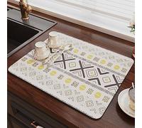 WEITINGKKK Tappetino antiscivolo per caffè, Tappetino anti-sporcizia for macchina da caffè, fango diatomeo, antiscivolo, pieghevole, vari stili, varie dimensioni(D Style,Width40*length50cm)