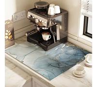 WEITINGKKK Tappetino antiscivolo per caffè, Tappetino for lo scarico della macchina del caffè e for la birra for uso domestico commerciale, vari stili dimensioni(C Style,30cm*40cm)