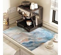 WEITINGKKK Tappetino antiscivolo per caffè, Tappetino for lo scarico della macchina del caffè e for la birra for uso domestico commerciale, vari stili dimensioni(E Style,50cm*80cm)