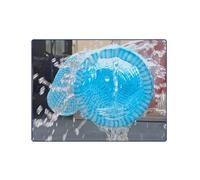 WEITINGKKK Tubi di drenaggio permeabili, Tubo di Scarico in Filo di Acciaio Ondulato Perforato Filtro Non Tessuto 50 m/164 Piedi di Lunghezza 5 cm/2 Pollici di Diametro Blu for Cortile Giardino Patio