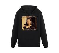 WeiToLnb Men Hoody Michael Bolton Time Love & Tenderness Print Hooded Black Sweater L