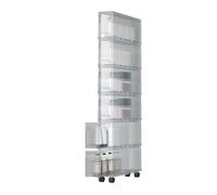 Weiwehome Scarpiera Salvaspazio Pieghevole, Organizer Modulare in Plastica | Struttura Pieghevole, Ante Trasparenti, Design Slim, Montaggio Rapido, Modulare(Gray,45.3in*16.1in*4.7in)