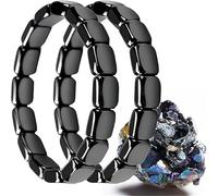 WEIWOGU Bracciale di ematite Hemios Bracciale di ematite per gli uomini, riprende la tua innata fiducia e motivazione, sii concentrato, forte e pronto ad affrontare qualsiasi cosa (2PCS)