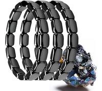 WEIWOGU Bracciale di ematite Hemios Bracciale di ematite per gli uomini, riprende la tua innata fiducia e motivazione, sii concentrato, forte e pronto ad affrontare qualsiasi cosa (3PCS)