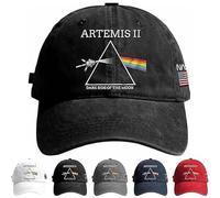 WEIWOGU Cappello commemorativo del lato oscuro della luna di Artemis II, cappello della missione lunare, cappelli della missione spaziale Ritorno alla luna (#A)