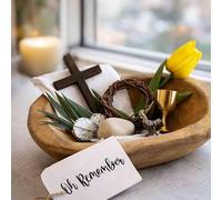 WEIWOGU Kit Oh Remember - Simboli della Resurrezione pasquale, set di ricordi di fede Oh Remember, set di vassoi decorativi per la Pasqua cristiana, collezione di ricordi religiosi