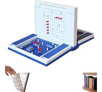 WEIWOGU Libro dei giochi dell'impiccato, giochi da tavolo stampati in 3D, set di scacchi magnetici educativo, quattro di fila, battaglia navale, backgammon, mancala, sfida di ortografia del (Style-D)