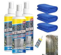 WEIWOGU Spray detergente e per Il restauro di lapidi, 100 ml (3,4 FL oz), detergente Professionale per lapidi e monumenti, perpulire, restaurare e Rimuovere Lo Sporco accumulato (3pcs)